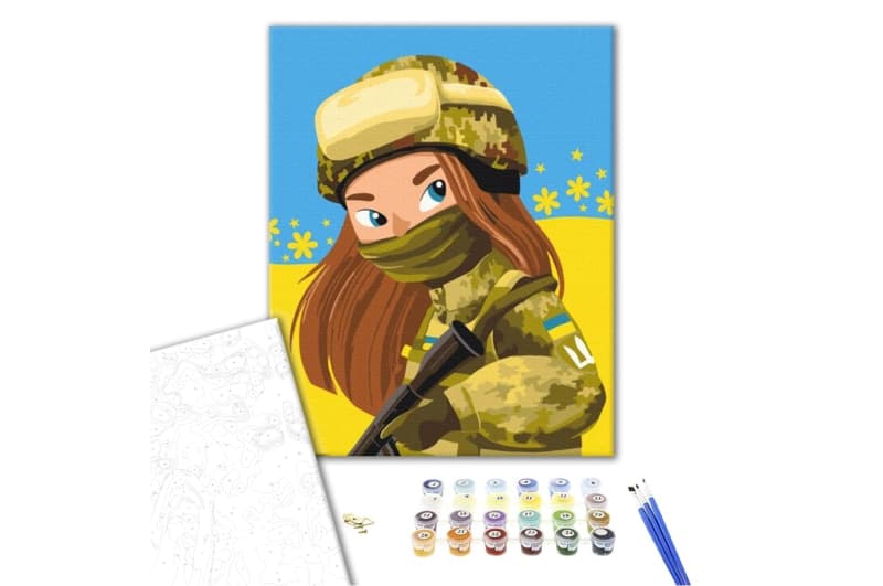 Картина за номерами: Дівчата з ЗСУ BS53173 р. 40*50 см. Brushme