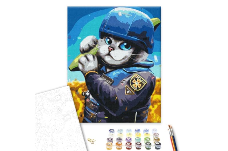Картина за номерами «Котик Сапер» Brushme BS53249, 40×50 см