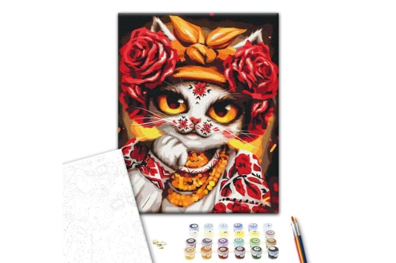 Картина за номерами Brushme «Кішка Троянда», BS53351, 40×50 см