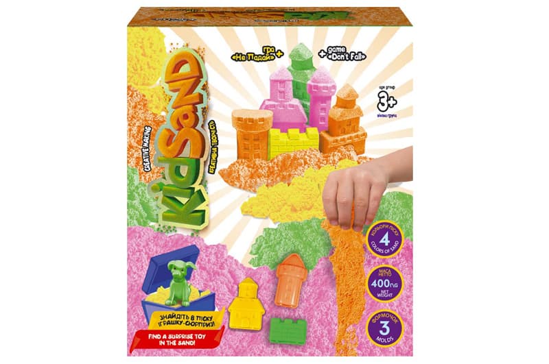 Набір з кінетичним піском KS-04-01,02,03U "KidSand" 400 гр. в коробці DANKO