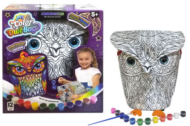 Набір для творчості COWL-01-01U "My Color Owl-Bag" рюкзачок-сова DANKO