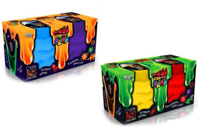 Слайм SLM-11-01U,02U "Mega Stretch Slime" в коробці 2 шт. DANKO