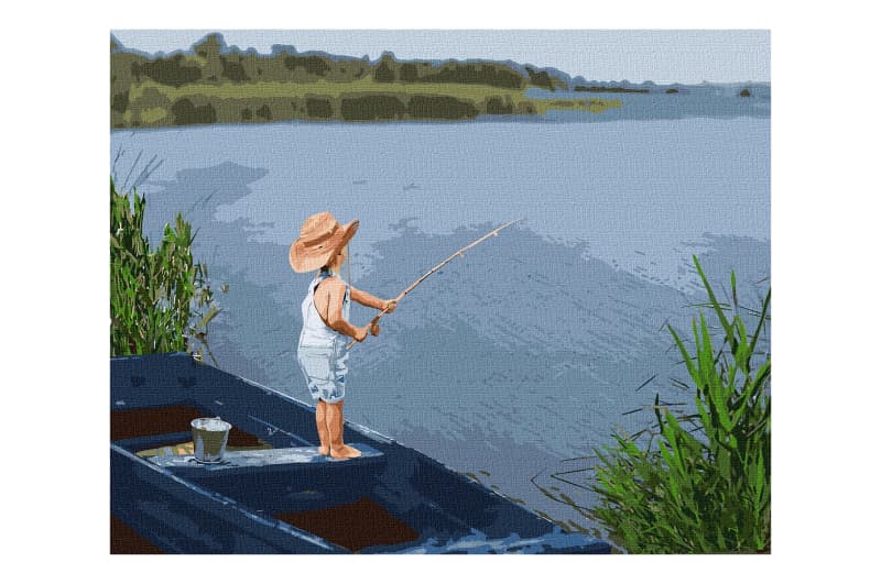 Набір для розпису по номерах Ideyka «Перша рибалка», 40×50 см
