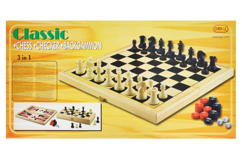 Шахи 3в1 1777 в коробці р.41x20,7x6см YG Toys, фото 2