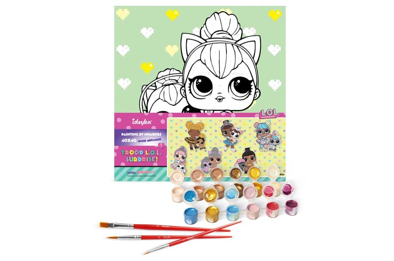 Набір для розпису по номерах 40x40 см KHO6290 "L.O.L. TroopSurprise Kitty Queen With Kitty Kitty" Ideyka, фото 2