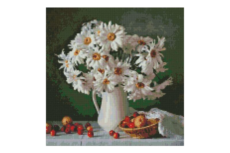 Набір алмазної мозаїки Ideyka «Ромашкова краса» 40×40 см AMO7331
