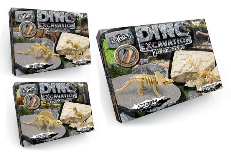 Набір для розкопок DEX-01-04,05,06 "DINO EXCAVATION" динозаври DANKO
