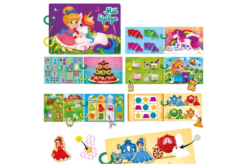 Розвивальна гра Vladi Toys VT1310-09 «Бізі-бук. Для дівчат» з липучками, фото 2