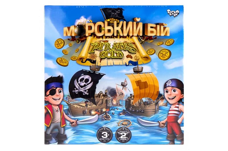 Настільна гра G-MB-03U "Морський бій. Pirates Gold" DANKO