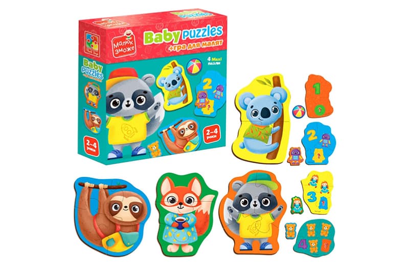 Розвивальна гра-пазл «Тварини» Vladi Toys VT1722-27