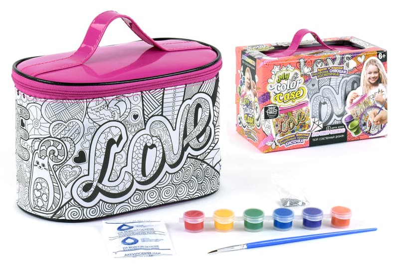Набір для творчості CОC-01-01U,02U,03U,..,05U "My Color Case" косметичка-розмальовка DANKO