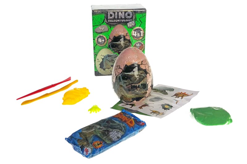 Набір для розкопок Danko Toys Dino Paleontology EGG 4 в 1, DP-03-01