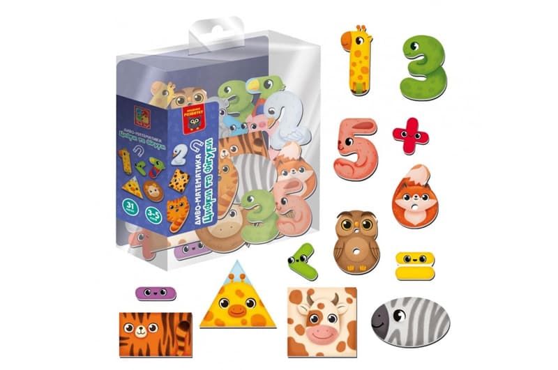 Розвиваюча магнітна гра «Математика. Цифри та фігури» Vladi Toys VT5411-19