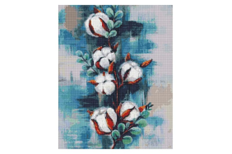 Алмазна мозаїка «Бавовна» 40×50 см Ideyka AMO7433
