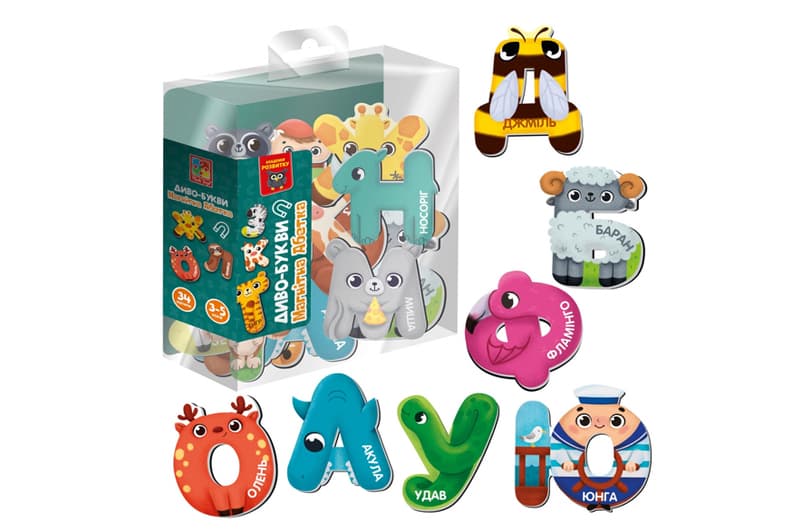 Розвивальна магнітна гра «Абетка. Диво-букви» Vladi Toys VT5411-18