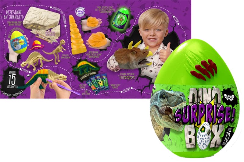 Набір для творчості DSB-01-01U "Dino Surprise Box" малий DANKO