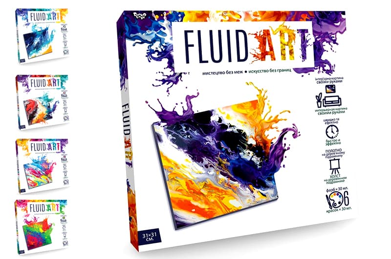 Набір для творчості FA-01-01,02,03,04,05 "Fluid ART" DANKO