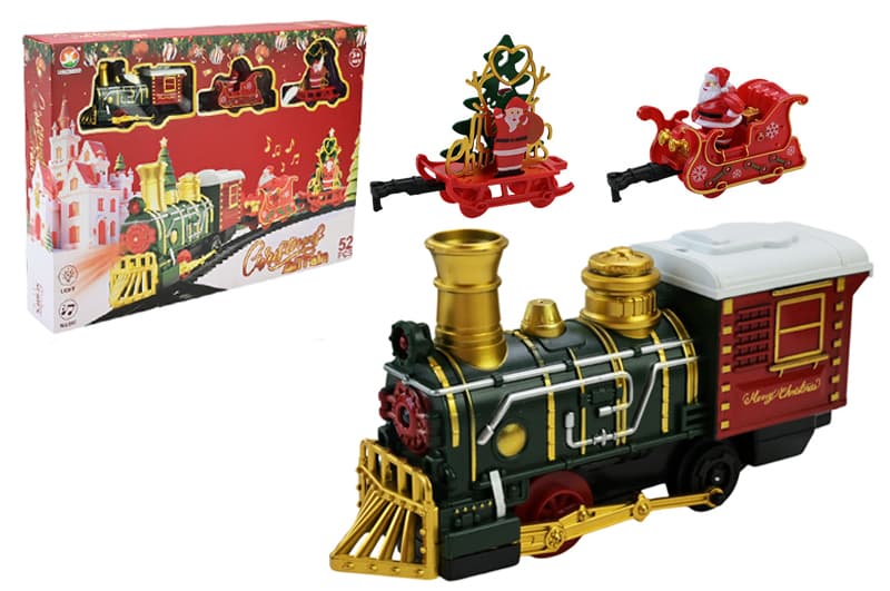 Залізна дорога 699-90A  Merry Christmas батарейка, світло, звук, коробка