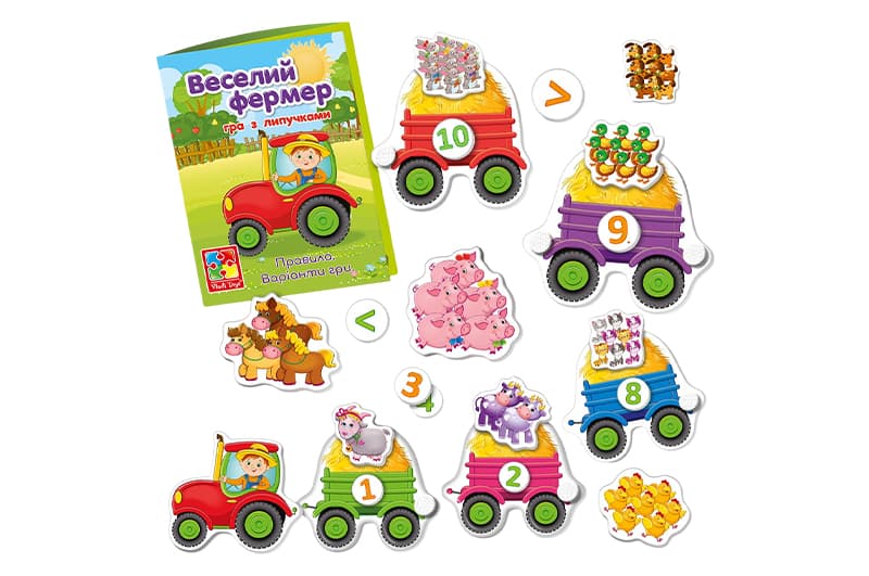 Розвивальна гра «Веселий фермер» з липучками Vladi Toys VT2100-13, фото 3