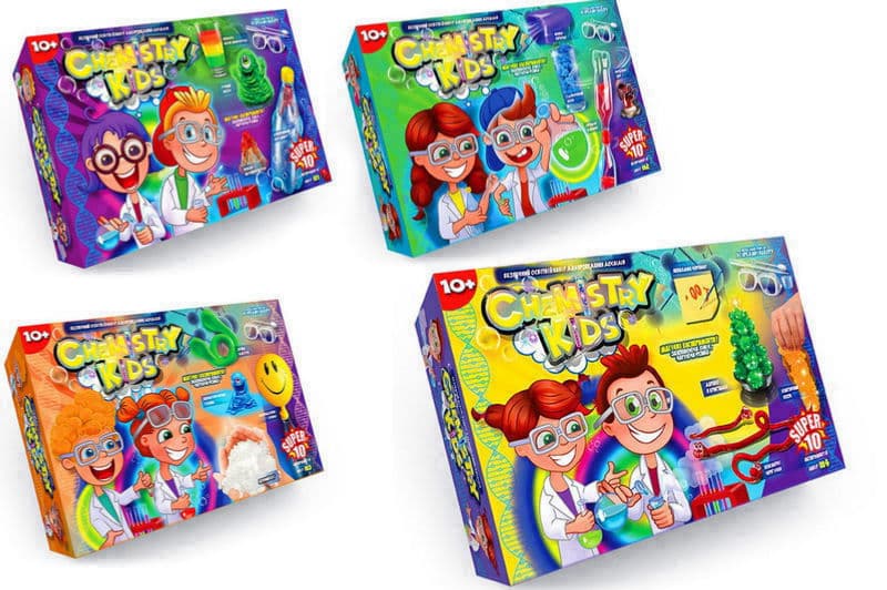 Набір для дослідів CHK-01-01U,02U,03U,04U "CHEMISTRY KIDS" великий DANKO