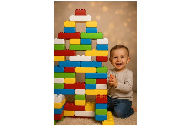 Конструктор блочний 115/26 "Mega Brick №3" 30 елементів (4 кнопки 10 шт, 8 кнопок 20 шт) BAMSIC, фото 3