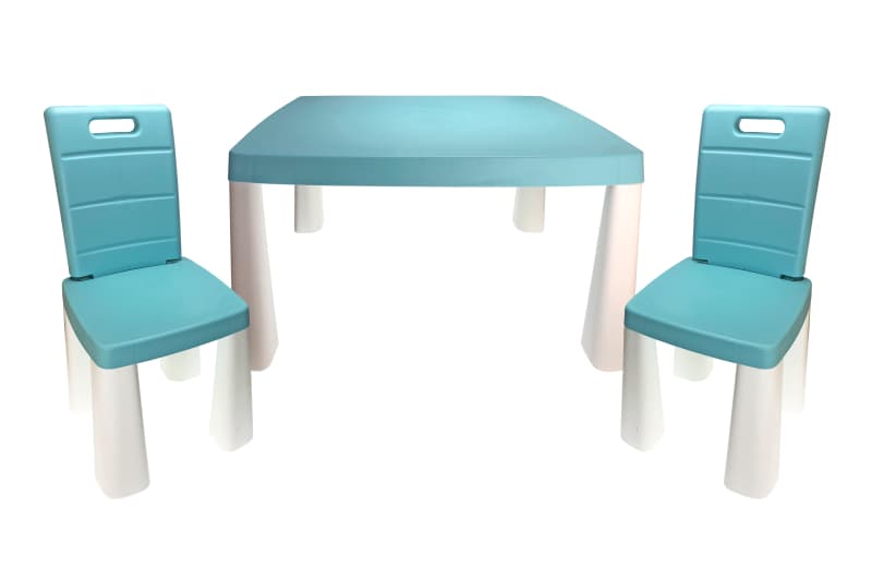Стіл дитячий з двома стільцями 04680/7 бірюзовий DOLONI