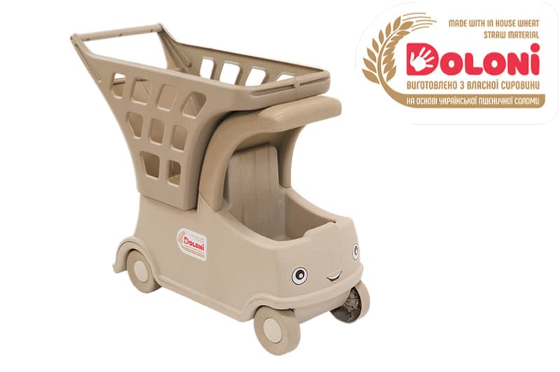 Візок 01540/02eco "Авто з кошиком" Eco Biege DOLONI