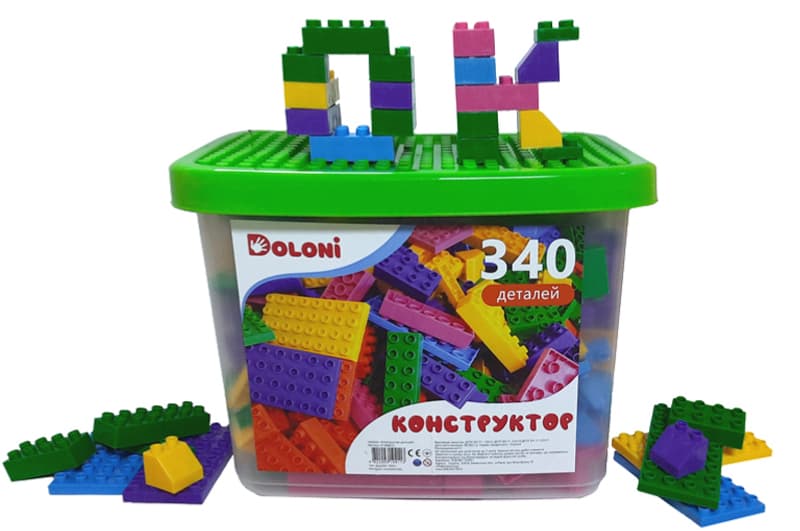 Конструктор блочний Doloni Toys «Classic», 340 деталей