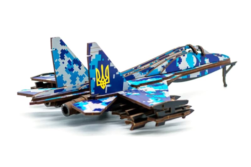 Конструктор Арт-00654 "Міг 29"дерев'яний, 94 дет.  р. 34x23см PuzzleOk, фото 2