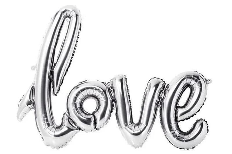 Надпис "" love ""(срібний)