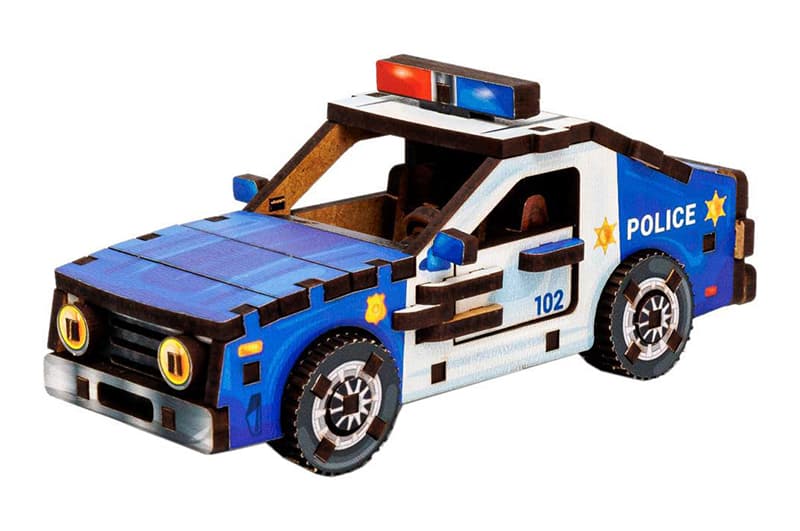 Конструктор 3D Puz-00971, дерев'яний"Turbo Police" PuzzleOk, фото 4
