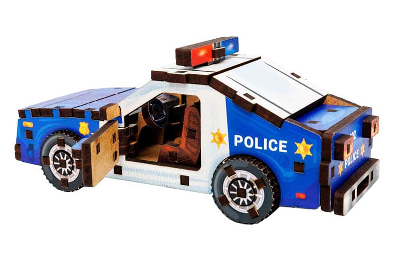 Конструктор 3D Puz-00971, дерев'яний"Turbo Police" PuzzleOk, фото 6