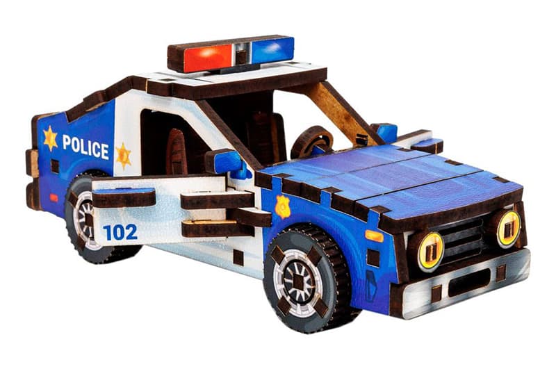 Конструктор 3D Puz-00971, дерев'яний"Turbo Police" PuzzleOk, фото 5