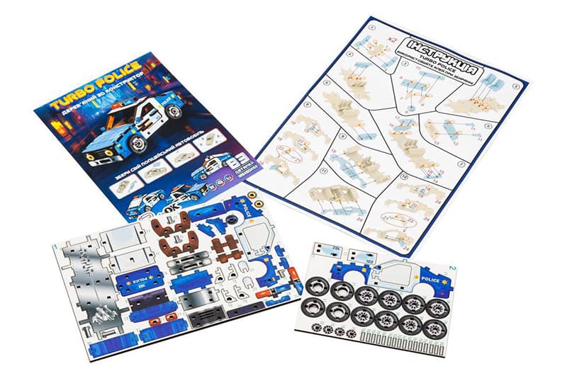 Конструктор 3D Puz-00971, дерев'яний"Turbo Police" PuzzleOk, фото 3