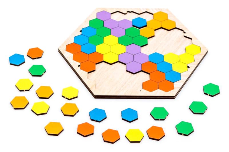 Головоломка дерев'яна Puz-22079 "Шестикутник" PuzzleOk