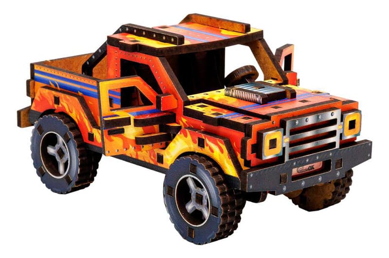 Конструктор 3D Puz-00972"Turbo off-road", дерев'яний PuzzleOk, фото 2