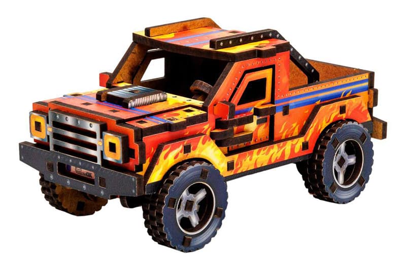 Конструктор 3D Puz-00972"Turbo off-road", дерев'яний PuzzleOk, фото 6
