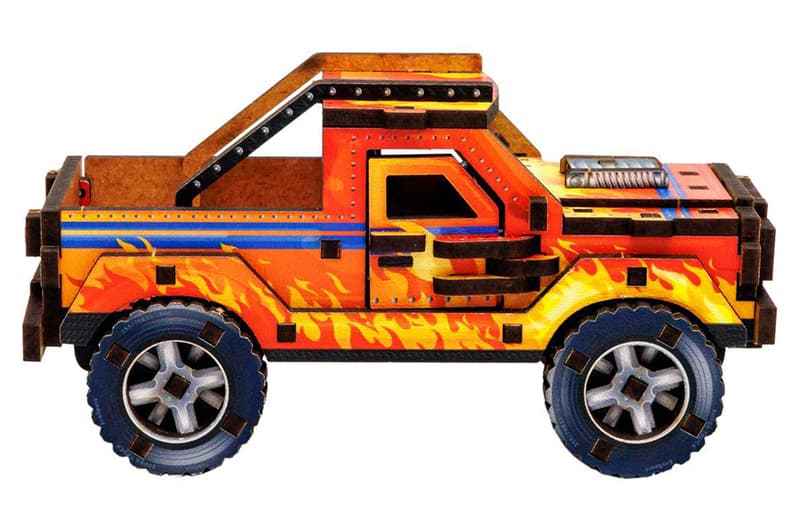 Конструктор 3D Puz-00972"Turbo off-road", дерев'яний PuzzleOk, фото 4