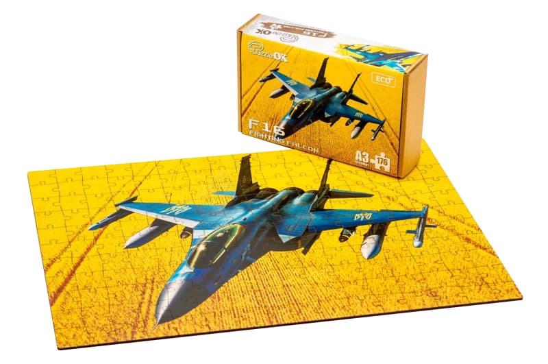 Пазл Puz-02023 "F16" А3 дерев'яний, фігурний PuzzleOK