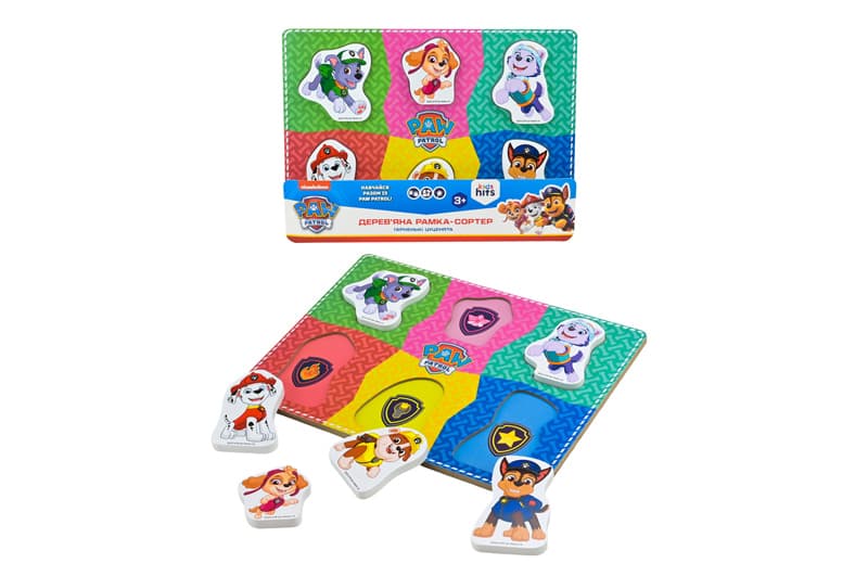 Дерев’яна іграшка-вкладиш KidsHits Paw Patrol