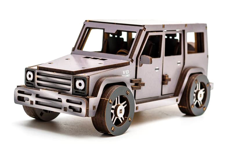 Конструктор Puz-26914 "Gelandewagen" дерев'яний, 109 дет., р.33х16 см PuzzleOK, фото 3