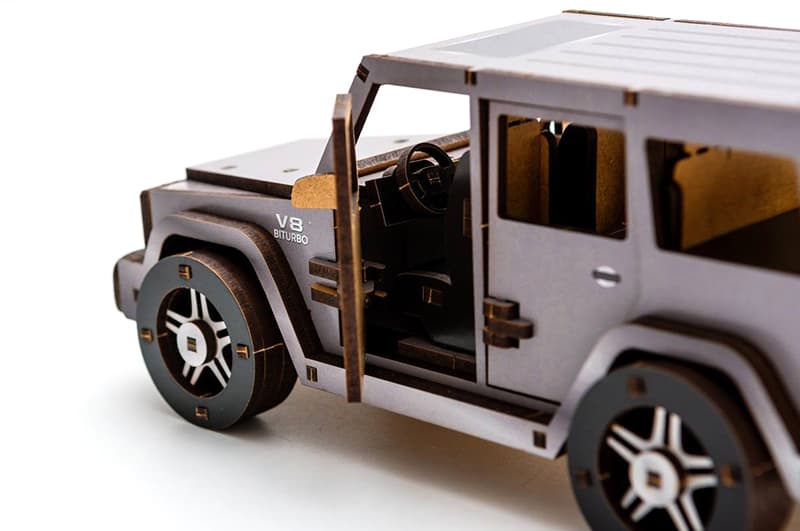 Конструктор Puz-26914 "Gelandewagen" дерев'яний, 109 дет., р.33х16 см PuzzleOK, фото 2