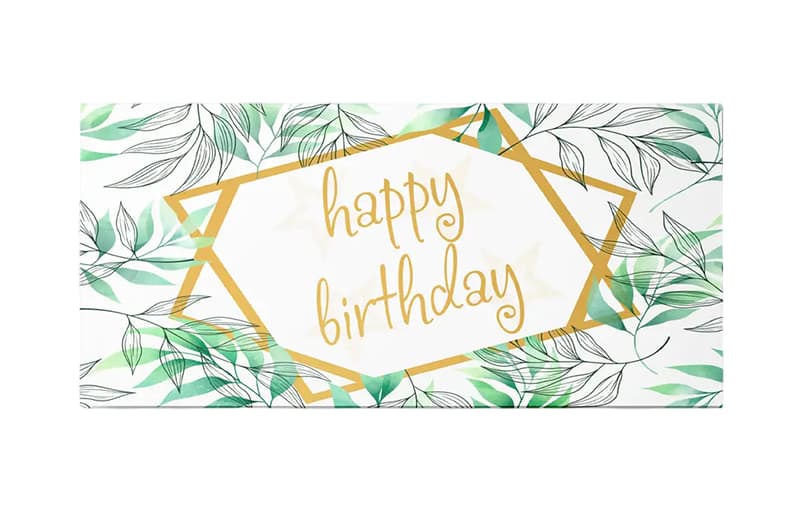 Подарунковий конверт Твоя Забава "Happy Birthday" з листочками 1шт.