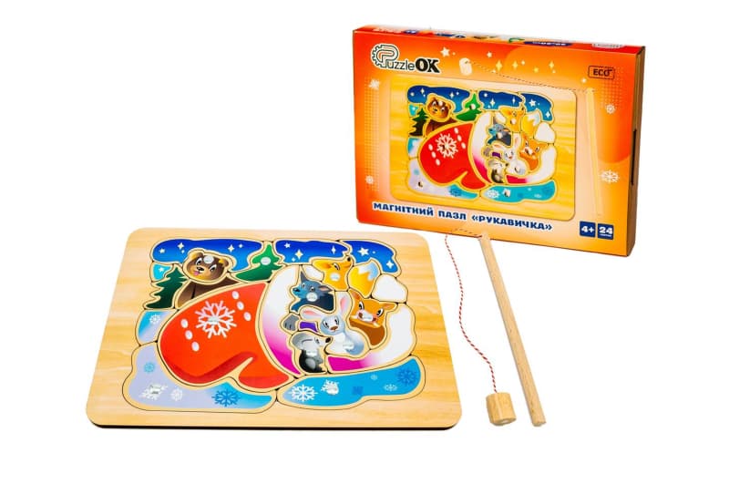 Пазл-сортер Puz-14472 "Рукавичка", магнітний в коробці р. 31.5x22x4.5 см PuzzleOk