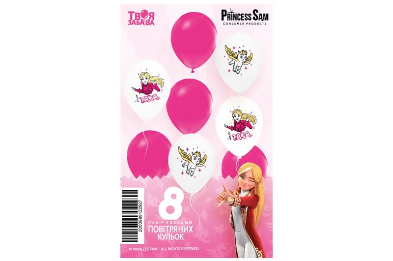 Набір з 8 повітряних кульок 21543 "Tara Duncan" ТМ "Твоя Забава"