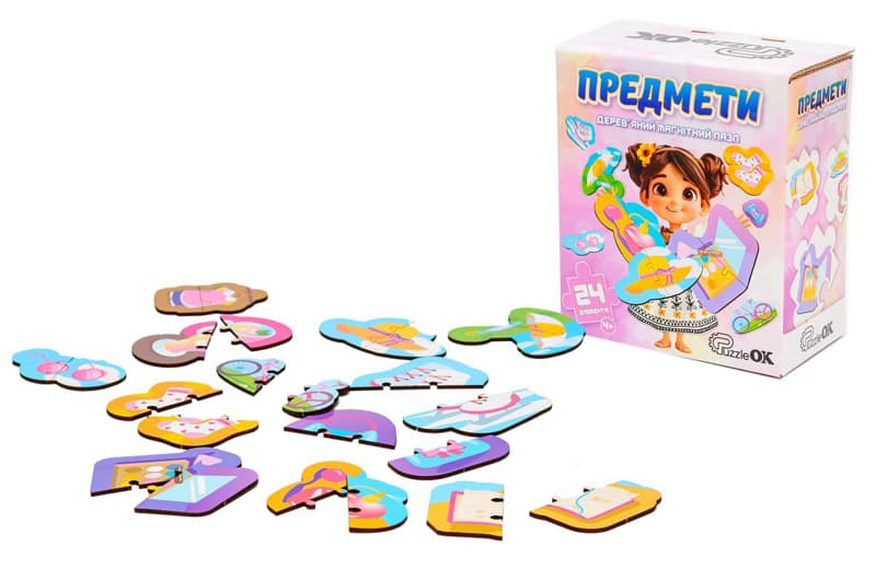 Пазл магнітний Puz-22931 "Предмети", дерев'яний PuzzleOk