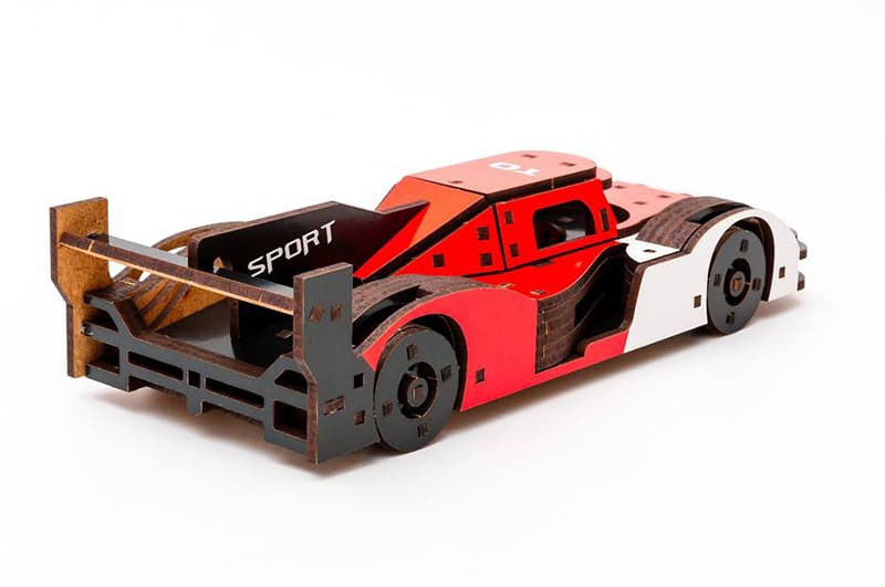 Конструктор Puz-01037 "Racing Car" Порше дерев'яний, 146 дет., розмір моделі 22х9х5 см PuzzleOk, фото 6