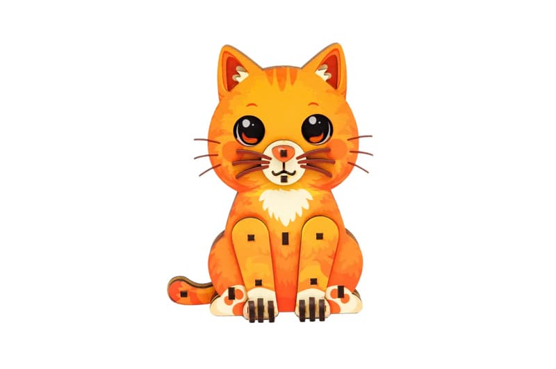 Конструктор дерев'яний Puz-00974" Turbo Cat" PuzzleOk, фото 5