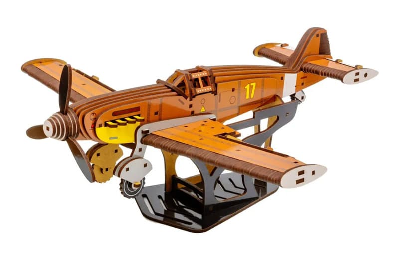 Конструктор Puz-00942 "Винищувач Bf 109" дерев'яний, 258 дет., розмір 34.6х37.5х17.5см PuzzleOK, фото 7