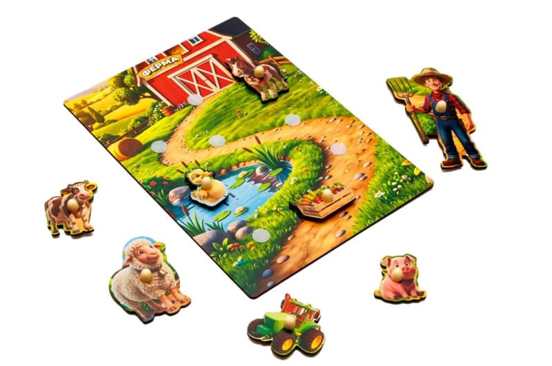 Сортер на липучках Puz-88755 "Моя ферма" PuzzleOk, фото 2